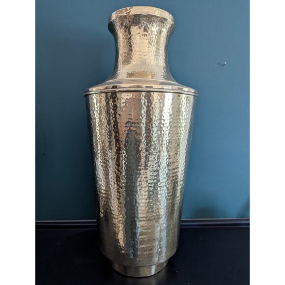 Vintage Extra Large Hammered Solid Brass Floor Vase 22” Tall Rare - Picture 3 of 12